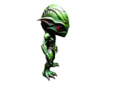 Mini Alien 3D Model - Extraterrestrial Visitor 3D model