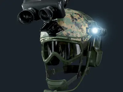 Military Helmet Game Ready Low-poly 3D model purchase