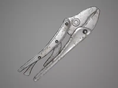 Grip Plier Low-poly 3D model