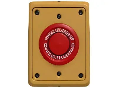 Industrial Emergency Stop Button 3D model