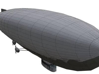Italia N4 Airship Low-poly 3D model