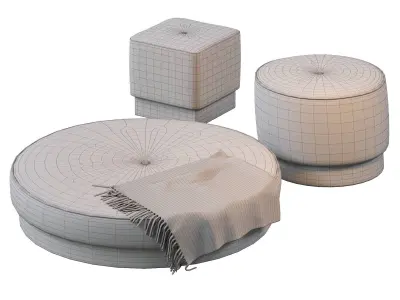 Anais Baxter Pouf 3D model