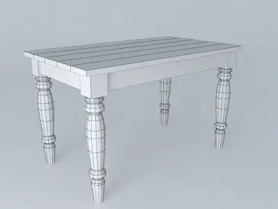 Old wooden table Free 3D model