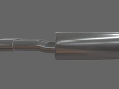 Car Exhaust Pipe Low-poly 3D model