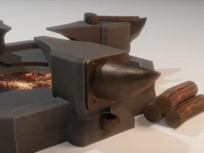 Forge Low-poly 3D model purchase
