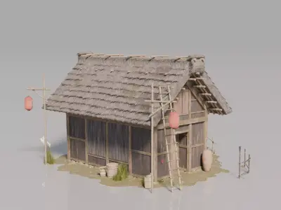 Traditional Japanese House 19 3D model