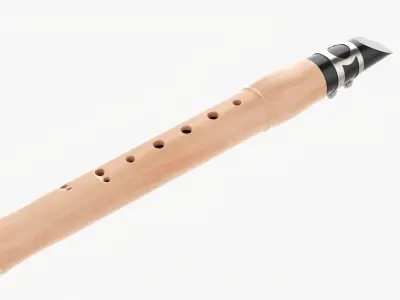 Chalumeau wind instrument 3D model