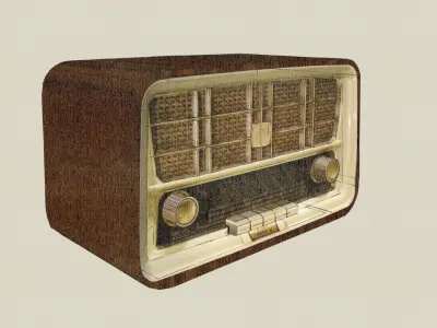 LowPoly Radio 2  maresal3d Low-poly 3D model