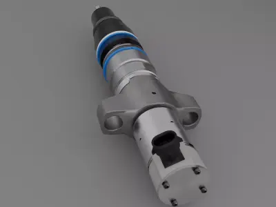 High Pressure Diesel Injector - Large Engine Full Assembly  3D model