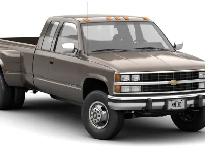CHEVROLET SILVERADO 3500 EXTENDED CAB 1988 3D model