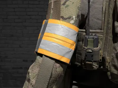 MILITARY Reflective Arm Band  Low-poly 3D model
