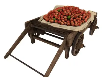 Fruit Cart 3D model