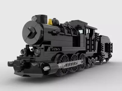 MOC Large Locomotive Motorized 3D model