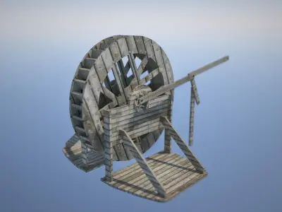Kunstrad model water wheel Free 3D model