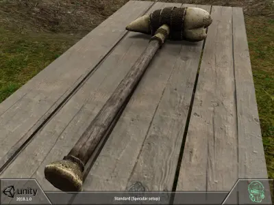 Bone hammer Free low-poly 3D model