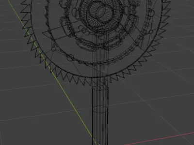 Saw Blade Axe - Game Ready Low-poly 3D model