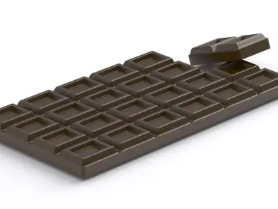 chocolate bar dark 3D model