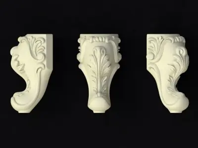 leg High quality 3d models for processing on a cnc machine 3D model