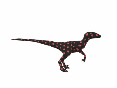 Dinosaur Cartoon - 02 Low-poly 3D model