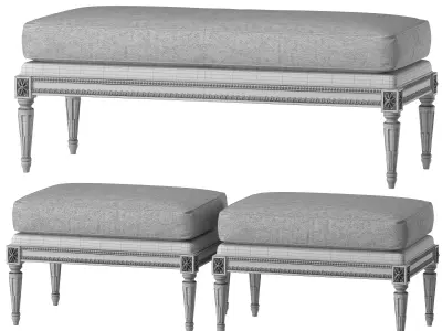 chairish pouf art 4353 3D model