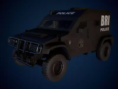 Panhard PVP - BRI Paris Police 3D Model Low-poly 3D model