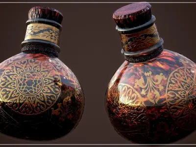 Magma potion Low-poly 3D model