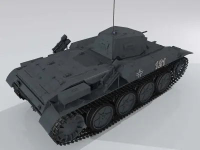 Panzer II Flamingo  Flammpanzer Sdkfz 122 3D model