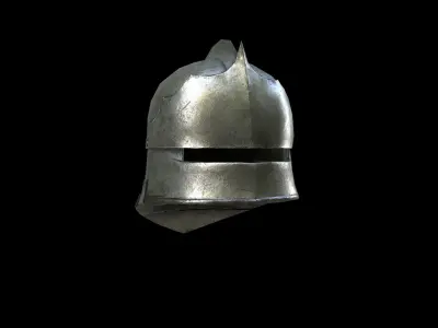 Sallet - Helmet - PBR - Textured Low-poly 3D model