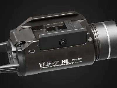 Streamlight TLR-1 HL Flashlight Low-poly 3D model
