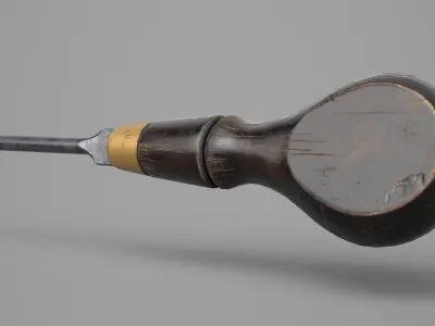 Game Ready Medieval Screwdriver Low-poly 3D model