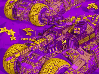 Chonky Military Tanks - 3D weekly  3D model