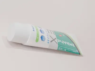 Japanese Toothpaste Product Free low-poly 3D model