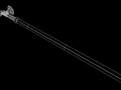 Two Handed Warhammer Low-poly 3D model