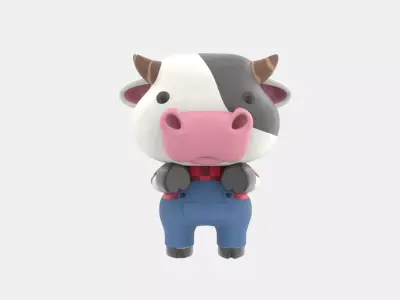 Cute Cow 3D Illustration 3D model get