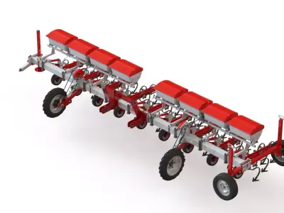 WG 0002 - Inter-row cultivator with dry fertilizer 600 3D model