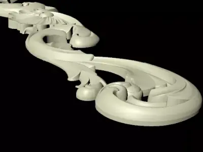 Central decor ornament for furniture 3D model 1156