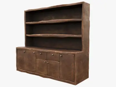 Medieval Cabinet Low-poly 3D model