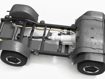  Off-Road Vehicle 4x4 Chassis Rigged 