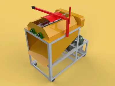 COCONUT DEHUSKER PEELING MACHINE PEELER TOOL REMOVAL SKIN FRUIT 3D model
