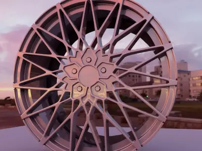 car wheel Free 3D model 6