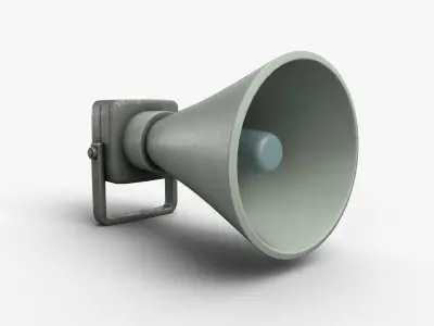 Vintage Alarm Siren Low-poly 3D model