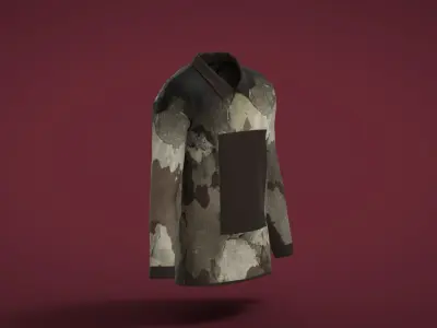Military Outfit - T-shirt Low-poly 3D model 41