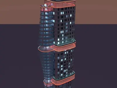 Sci-Fi City 1 3D model