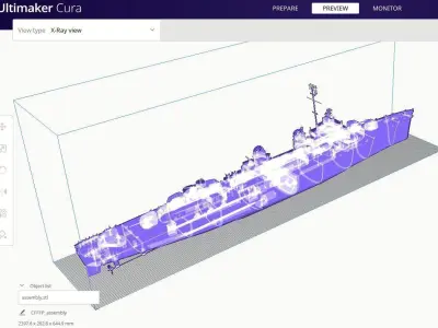 1 48 Fletcher Class Destroyer RC Model 3D print model