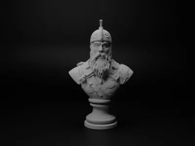 Finnish Warrior Bust Chess 3D print model purchase