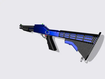 Carbon and Steel Pumpgun 3D model