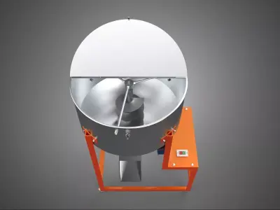 ELECTRIC BUCKET VERTICAL AUGER SCREW MIXER BLENDER MACHINE GRAIN 3D model