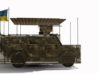 LMV 4X4 IVECO UKRAINE Low-poly 3D model