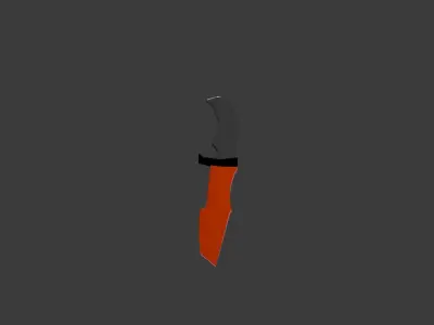 Stiletto knife 3D model