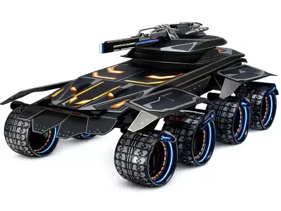 Sci-Fi Tank Futuristic Heavy Battle Vehicle 3D model